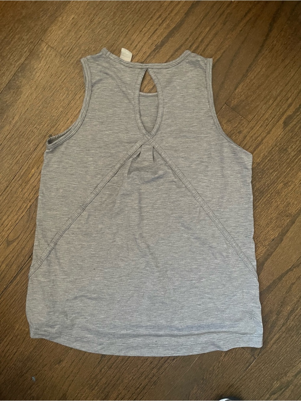 Sleeveless Grey Keyhole Back Tank Top - Girls